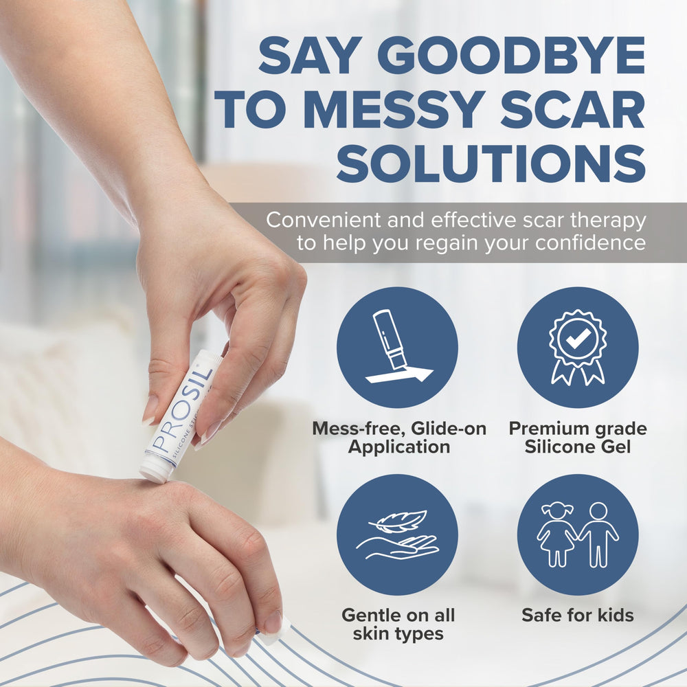 BIODERMIS PROSIL-stick compact design enables precise glide-on scar care.