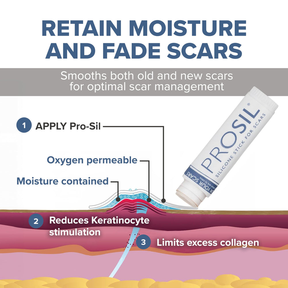 BIODERMIS PROSIL stick near healed scar for improvement potential.