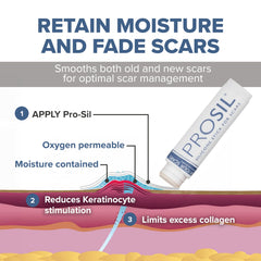 BIODERMIS PROSIL stick near healed scar for improvement potential.