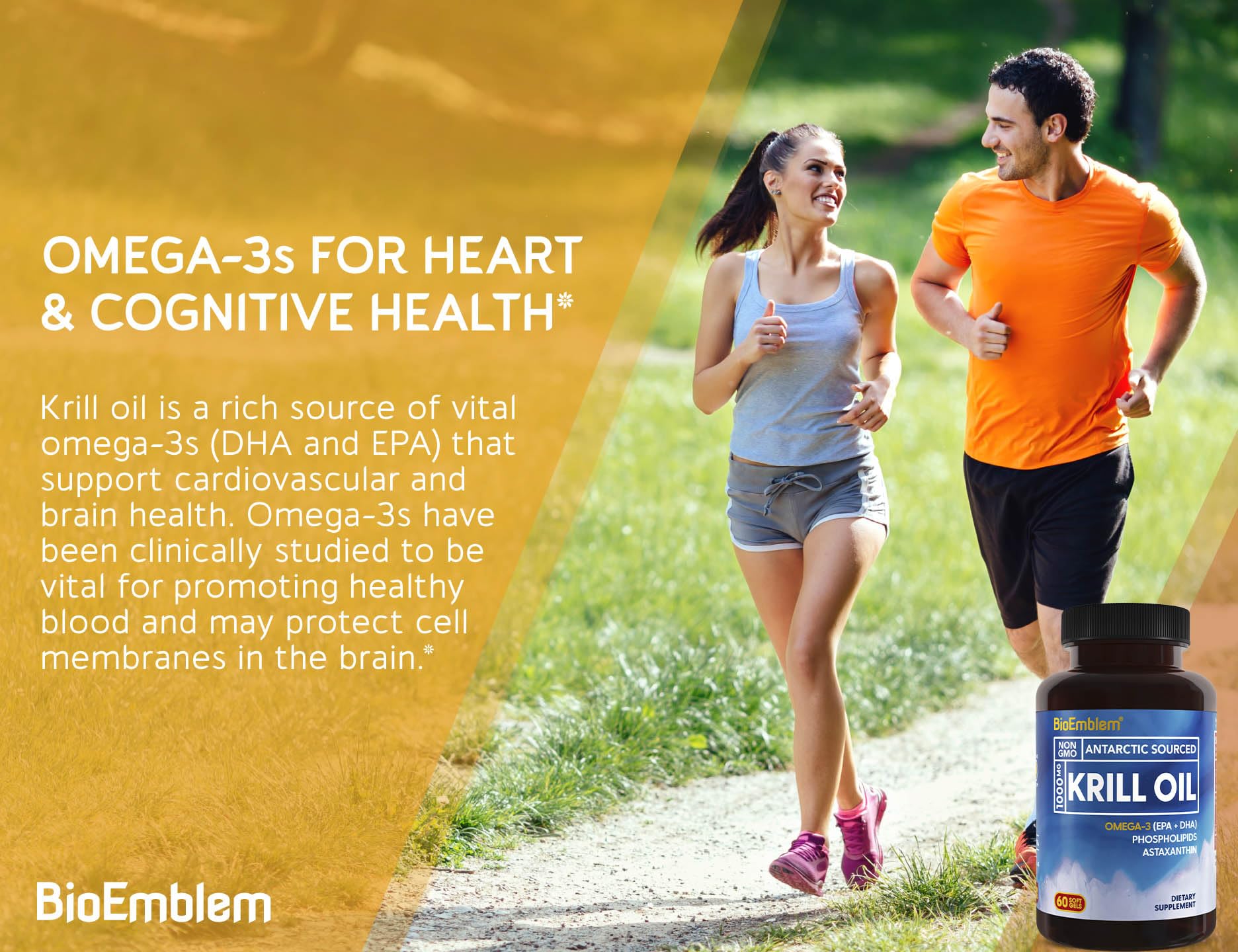 Ingredients and supplement facts for BioEmblem Krill Oil