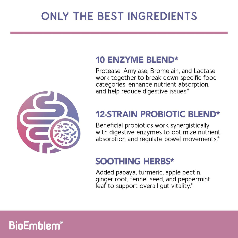 Digestive wellness concept showing energy and bloating relief