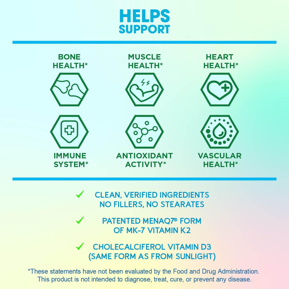 Vitamin D3 K2 for heart health and immune support image