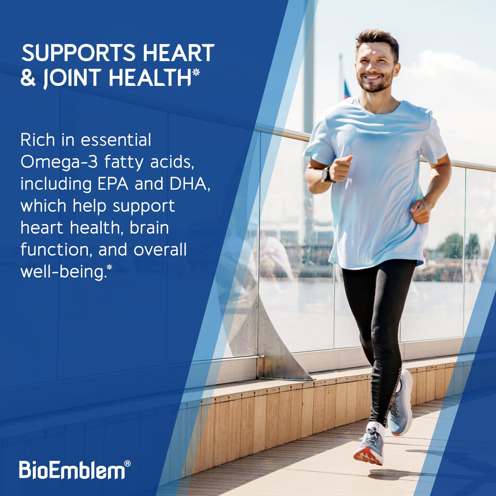 BioEmblem Omega-3 2000mg softgels label details