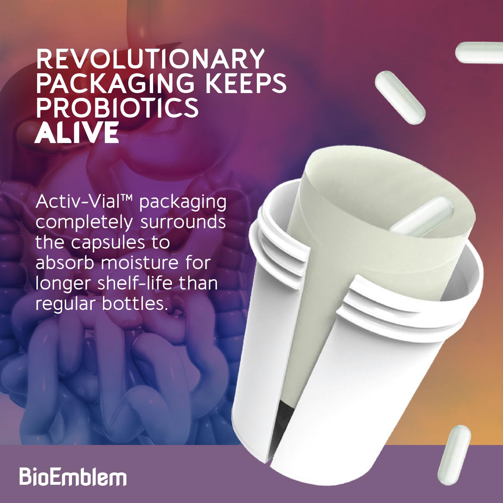 BioEmblem Probiotics 45-capsule bottle packaging