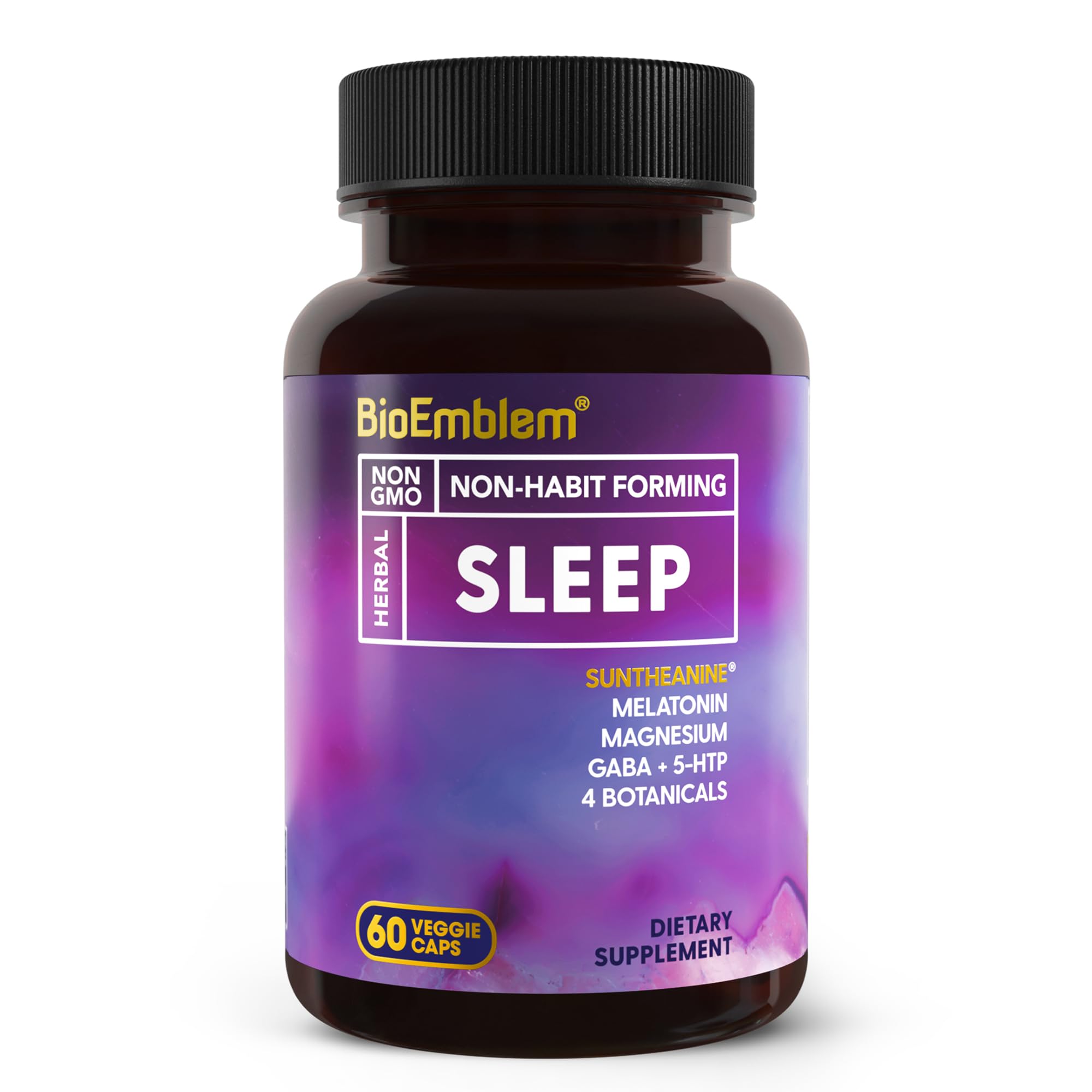 BioEmblem Sleep Aid packaging showing 60 capsules