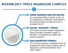 Close-up of Magnesium Glycinate, Malate, and Citrate capsules