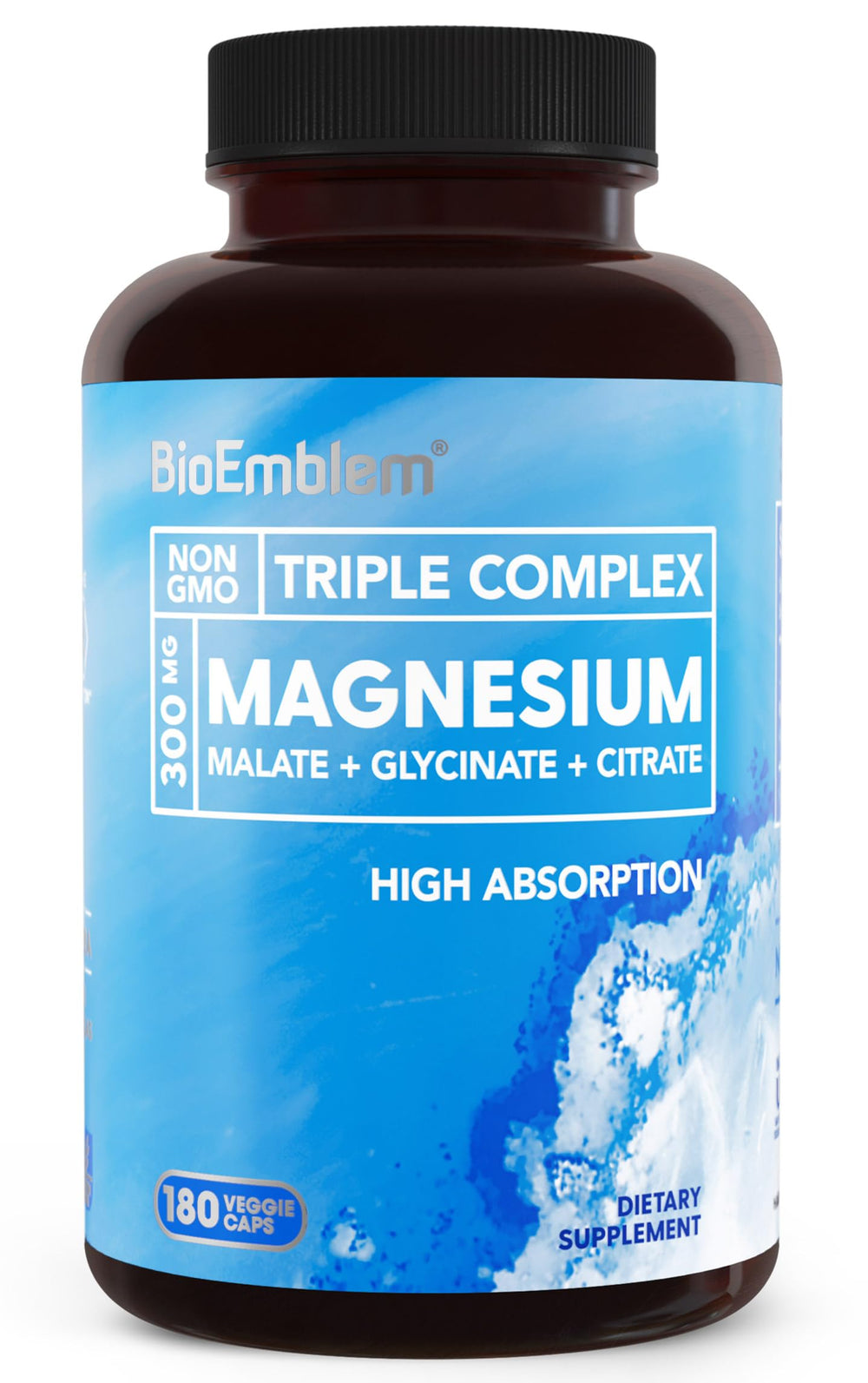 BioEmblem Triple Magnesium Complex bottle on white background