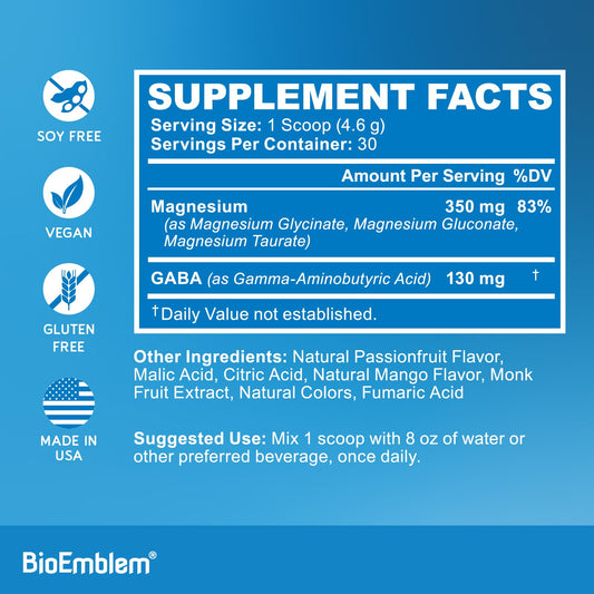 Scoop of magnesium powder beside glass of water