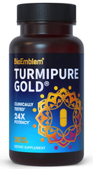 BioEmblem Turmeric Curcumin TurmiPure Gold bottle with capsules
