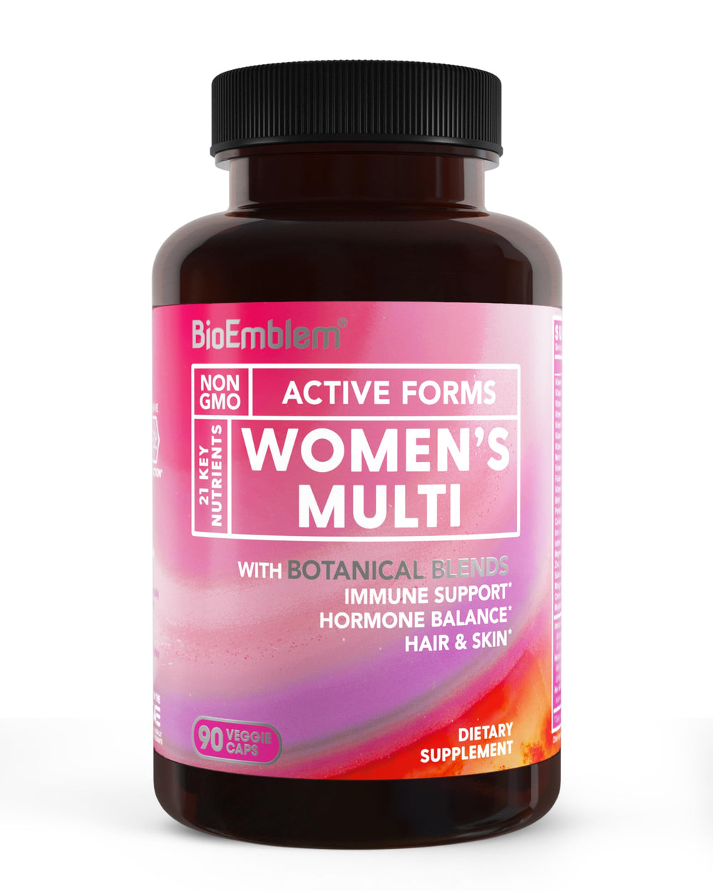 BioEmblem Women's Multivitamin bottle – front view