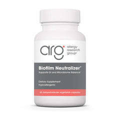 Bottle of Allergy Research Group Biofilm Neutralizer capsules
