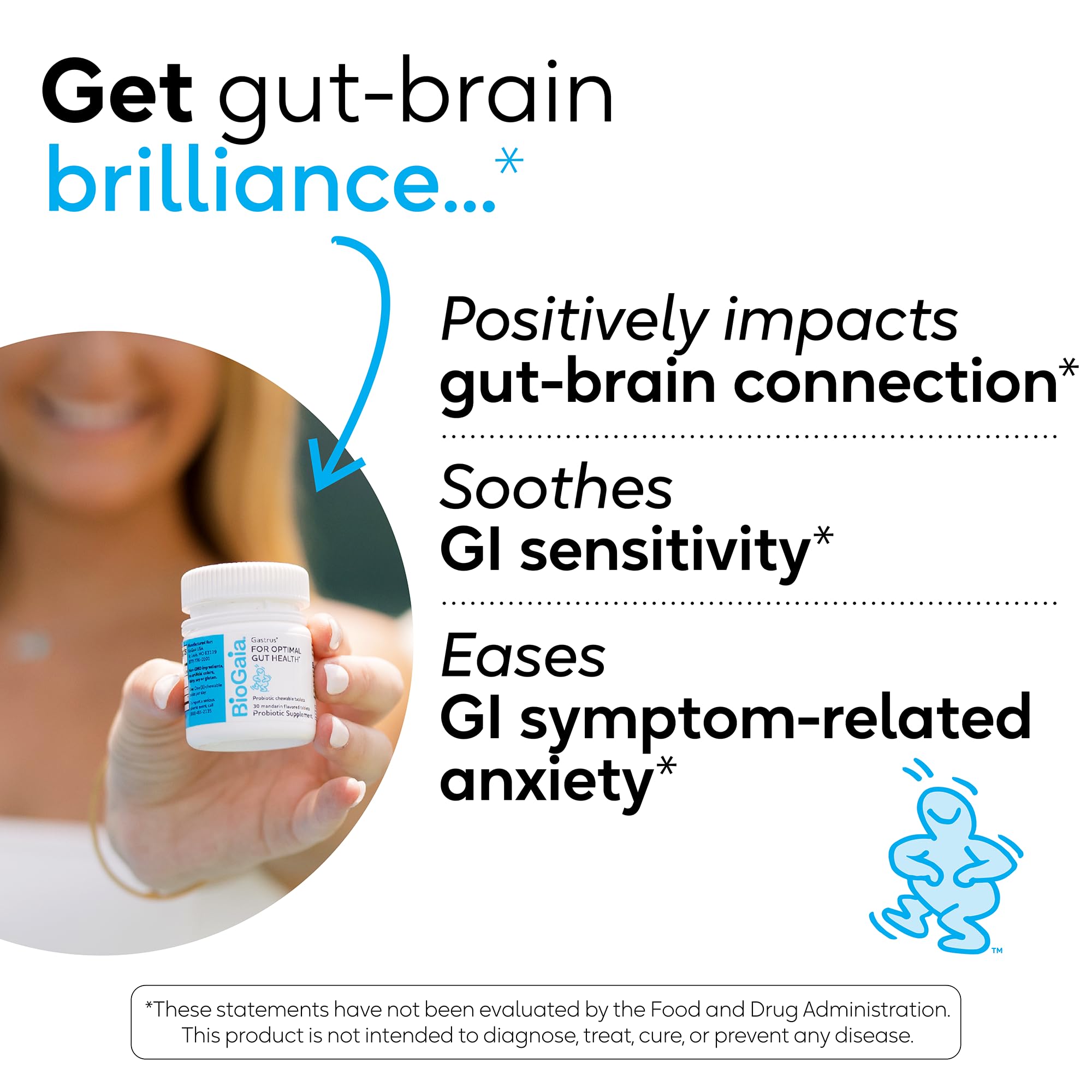 BioGaia Gastrus gut balance scene illustrates potential microbiome support.