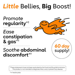Close-up of orange-flavored probiotic chewables