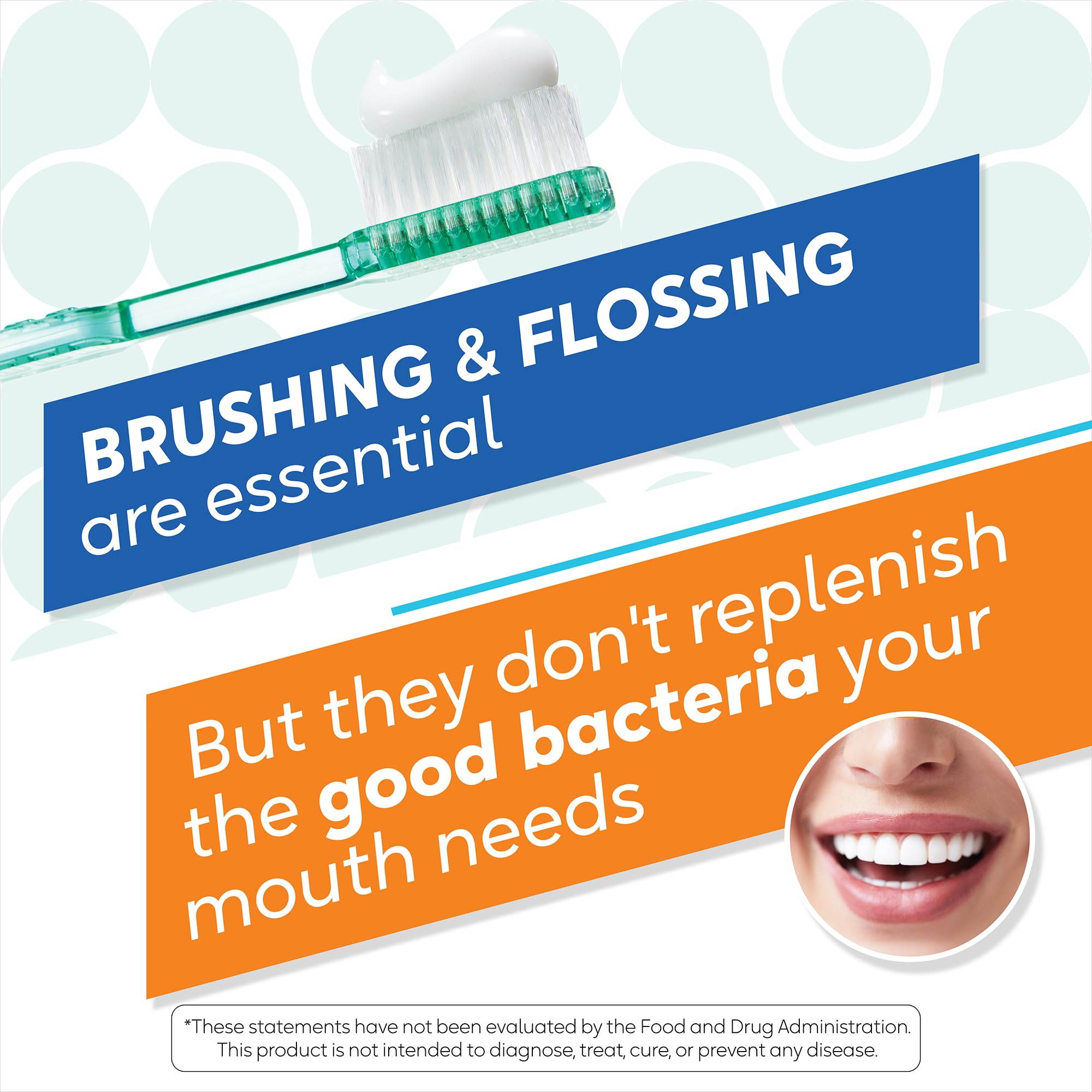Fresh mint breath imagery with lozenges