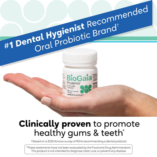 BioGaia Prodentis dissolving lozenge close-up for easy use