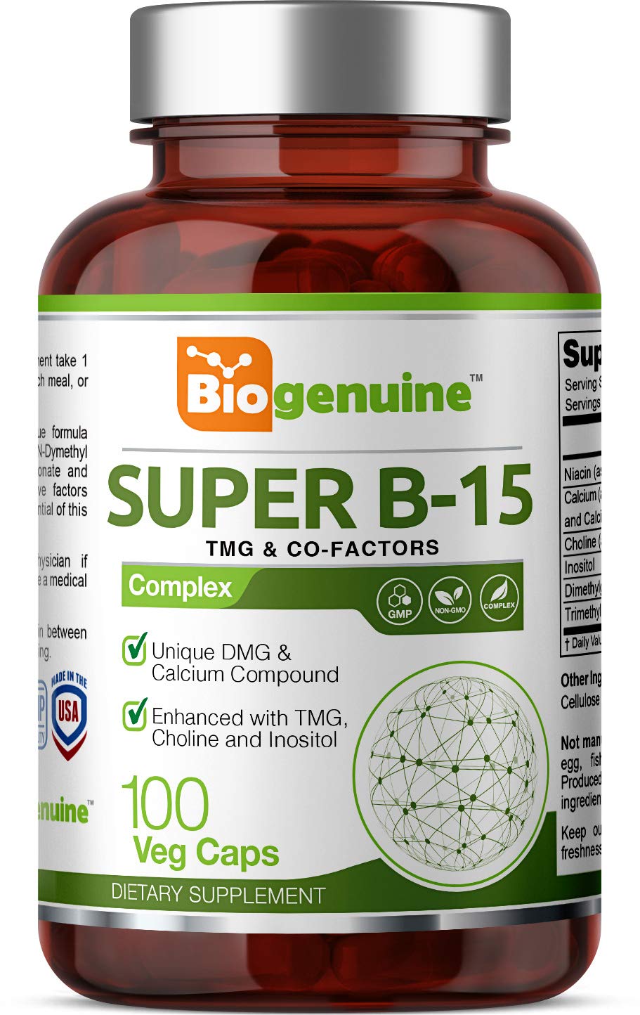 Biogenuine Super B-15 100 Vcaps bottle