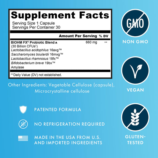 BIOHM Total Probiotic bottle - back label