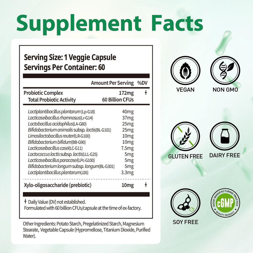 Close-up of BioJhchang Probiotics capsules