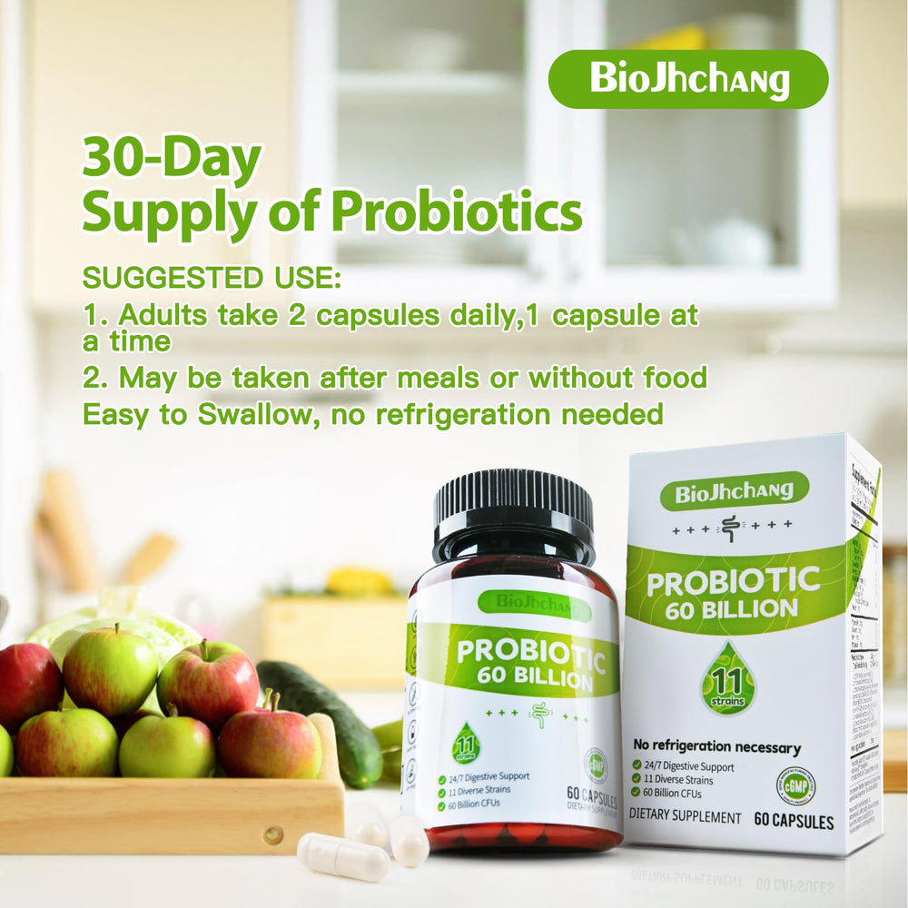 Gut health infographic showing probiotic support