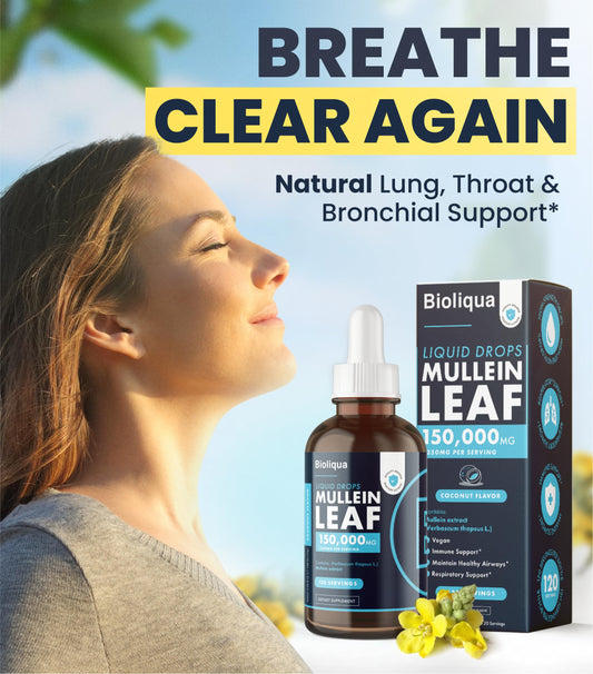 Coconut-flavored Mullein tincture with dropper