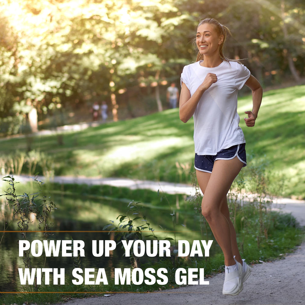 Sea moss gel added to a smoothie for a nutritious drink