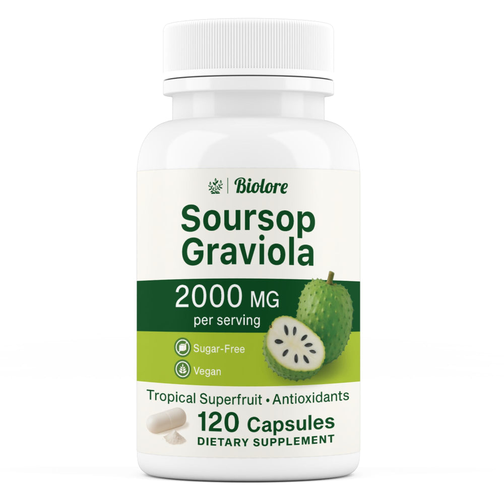 Biolore Pure Soursop Graviola capsules bottle with label