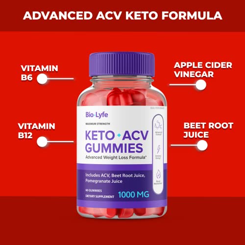 Biolyfe Keto + Gummies with ACV ingredients concept