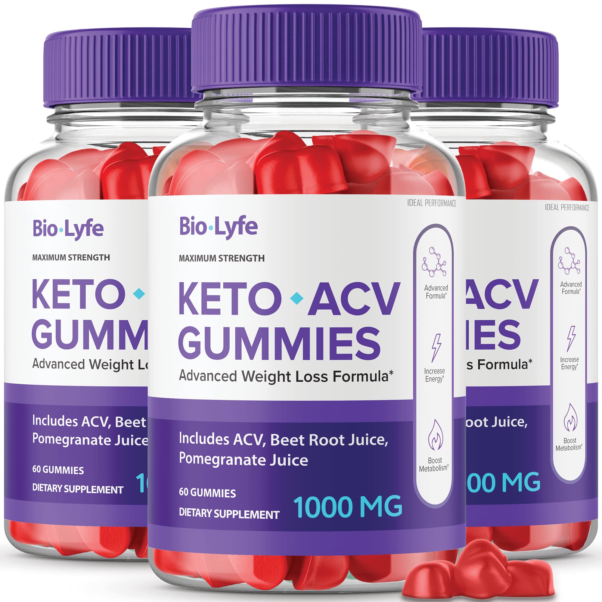 Biolyfe Keto + Gummies bottle featuring ACV formula