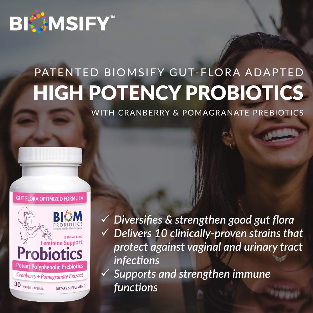 Organic cranberry and pomegranate extracts inside probiotic supplement