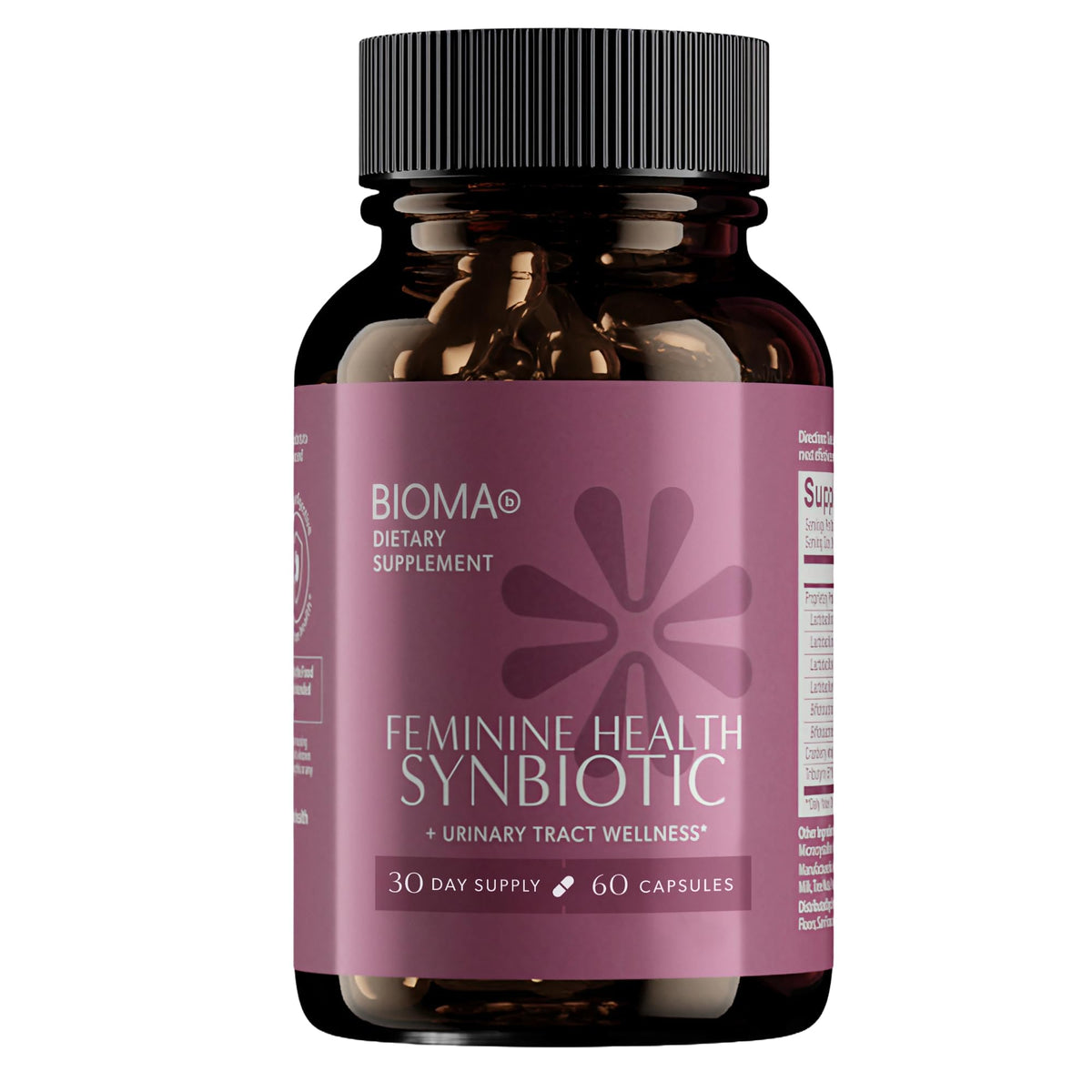 BIOMA Feminine Health Synbiotic bottle on white background
