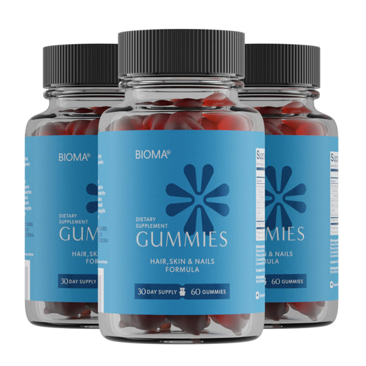 Bioma Hair Skin Nails Gummies bottle with label
