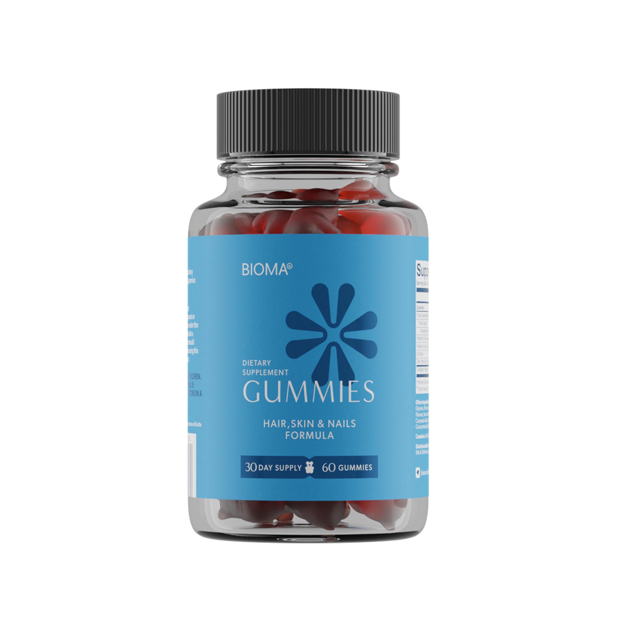 BIOMA Hair Skin Nails Beauty Gummies bottle front label