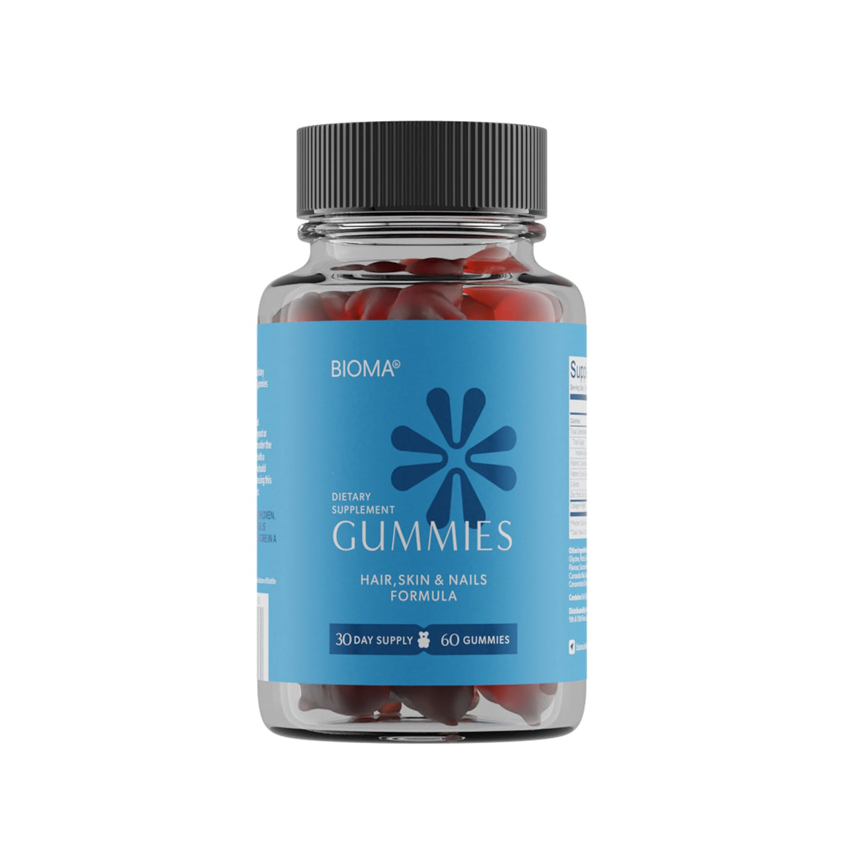 BIOMA Hair Skin Nails Beauty Gummies bottle front label