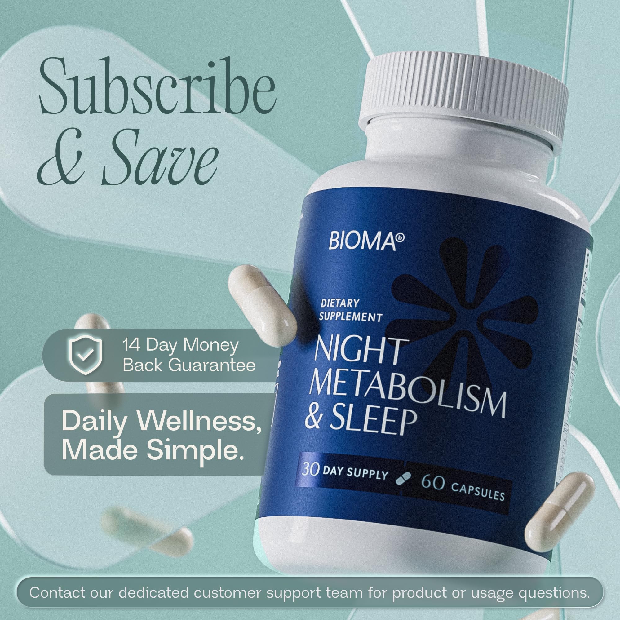 BIOMA Night Metabolism & Sleep three-pack display.