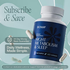 BIOMA Night Metabolism & Sleep three-pack display.