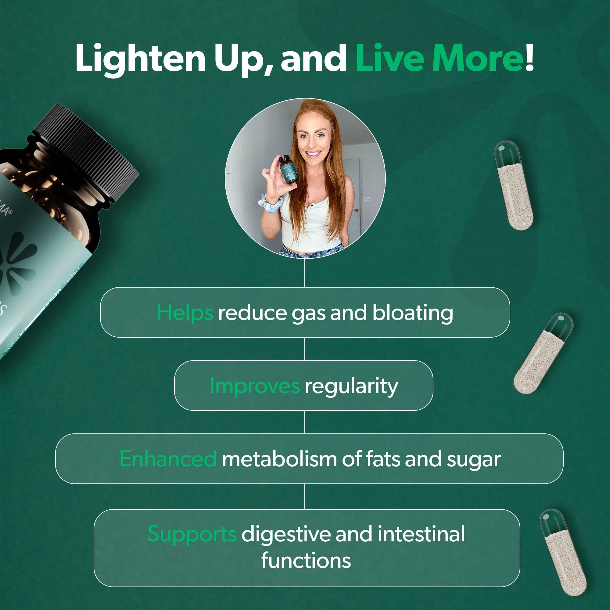 Usage guide showing how to take Bioma Probiotics