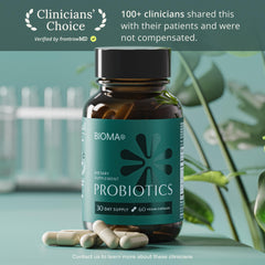 BIOMA Probiotics XOS visual emphasizing prebiotic support for gut comfort