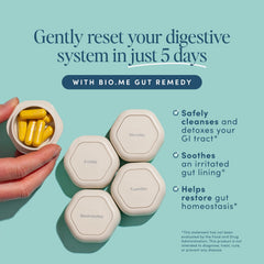 Close-up of Biome Gut Remedy capsules