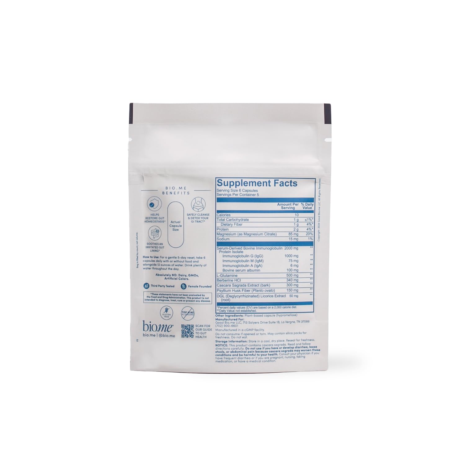 Biome Gut Remedy packaging on white background