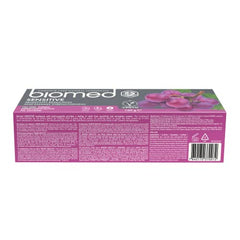 Toothbrush with Biomed Sensitive Toothpaste application