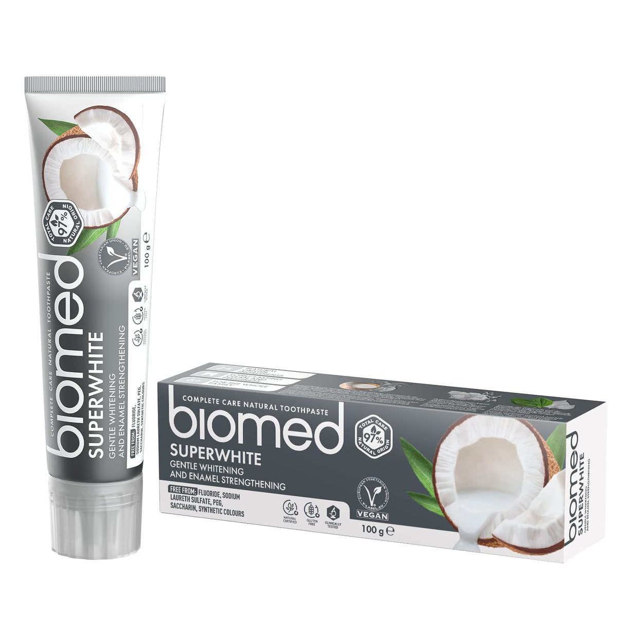 Biomed Superwhite Coconut Whitening Toothpaste 100g - front view