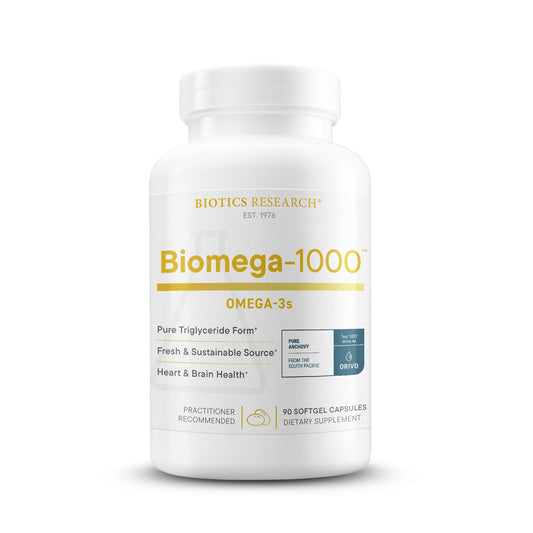 Biomega-1000 Omega-3 fish oil capsule with EPA 529 mg and DHA 353 mg