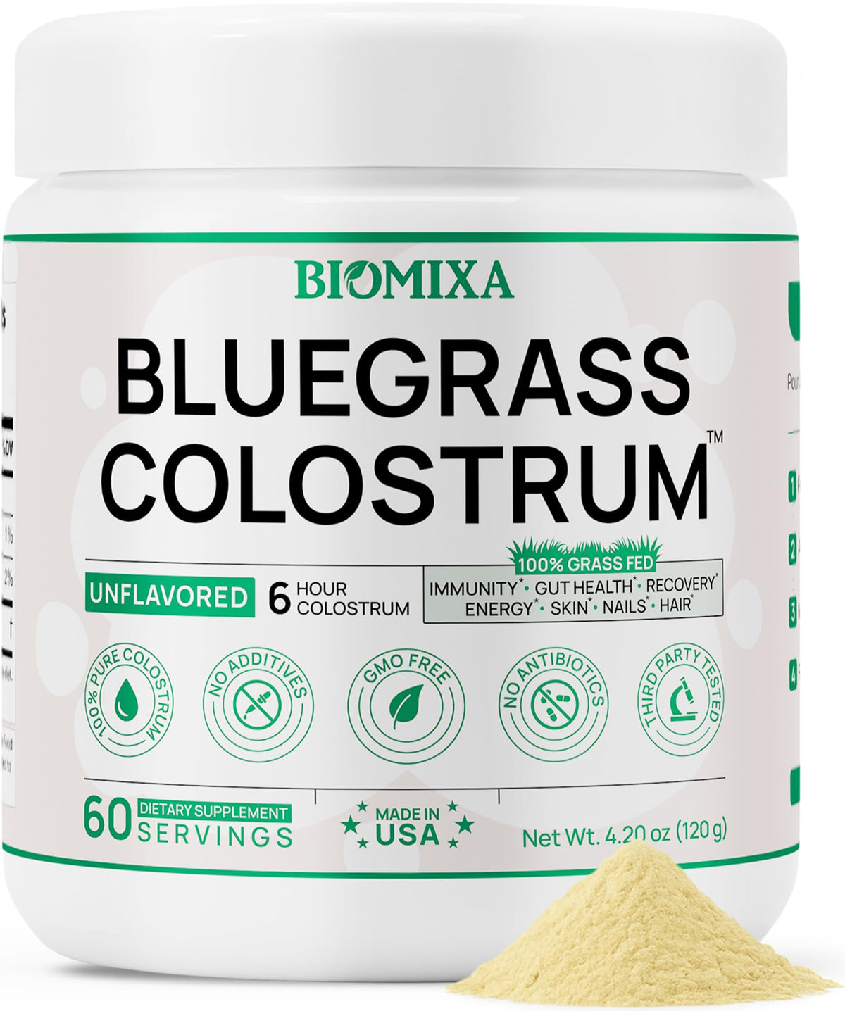 6-hour harvested colostrum for maximum potency