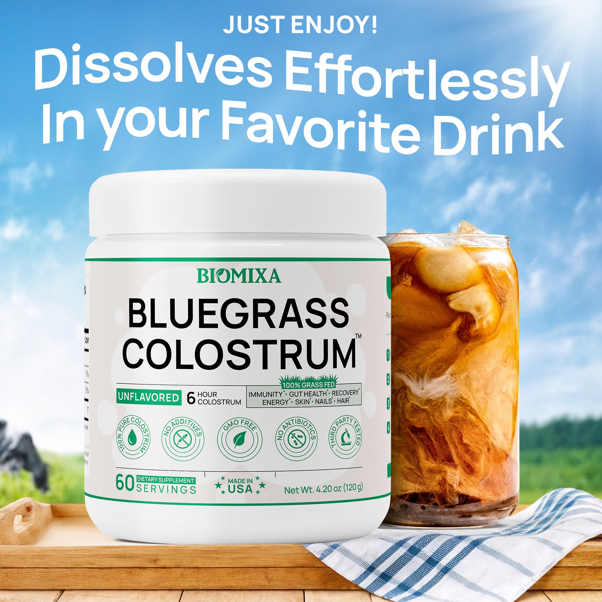 Colostrum supporting immune, gut, and recovery health