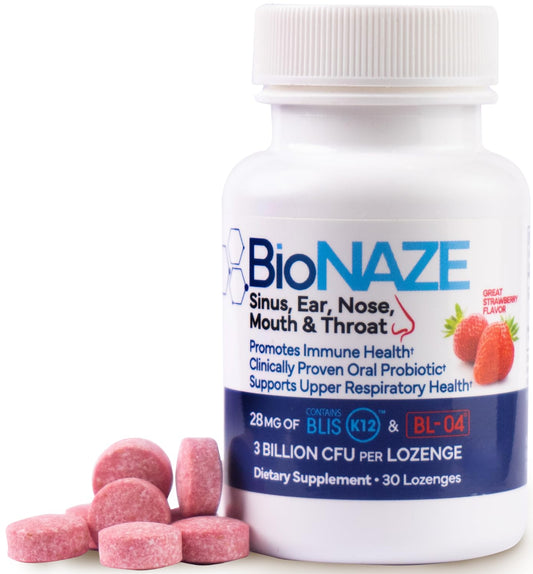 Bionaze bottle with BLIS K12 and BL-04 for daily oral and respiratory support