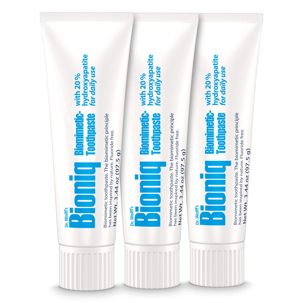 Close-up of toothpaste texture with visible hydroxyapatite particles