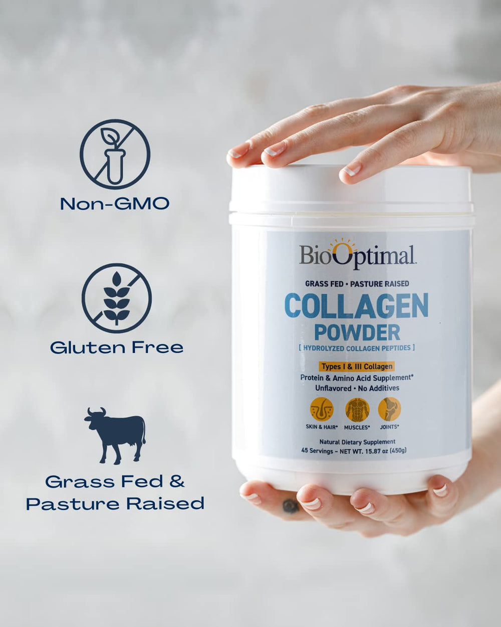 Collagen powder added to coffee to act as a creamy creamer
