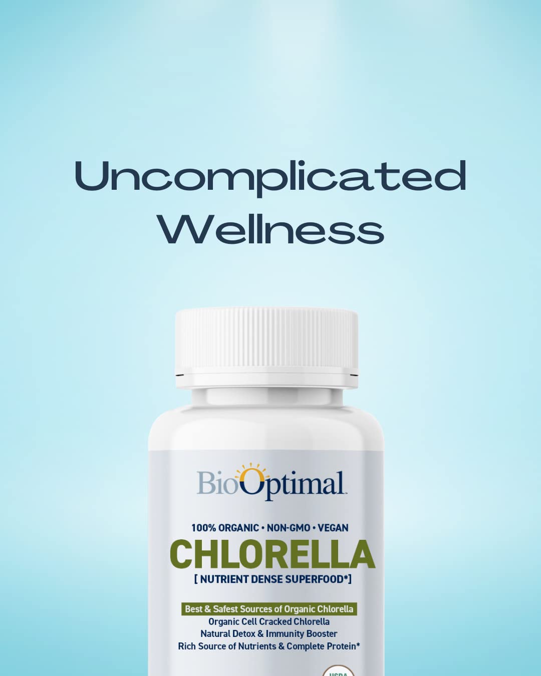 Close-up of cracked-cell chlorella tablets