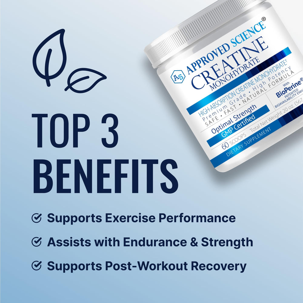 BioPerine-enhanced creatine monohydrate powder jar