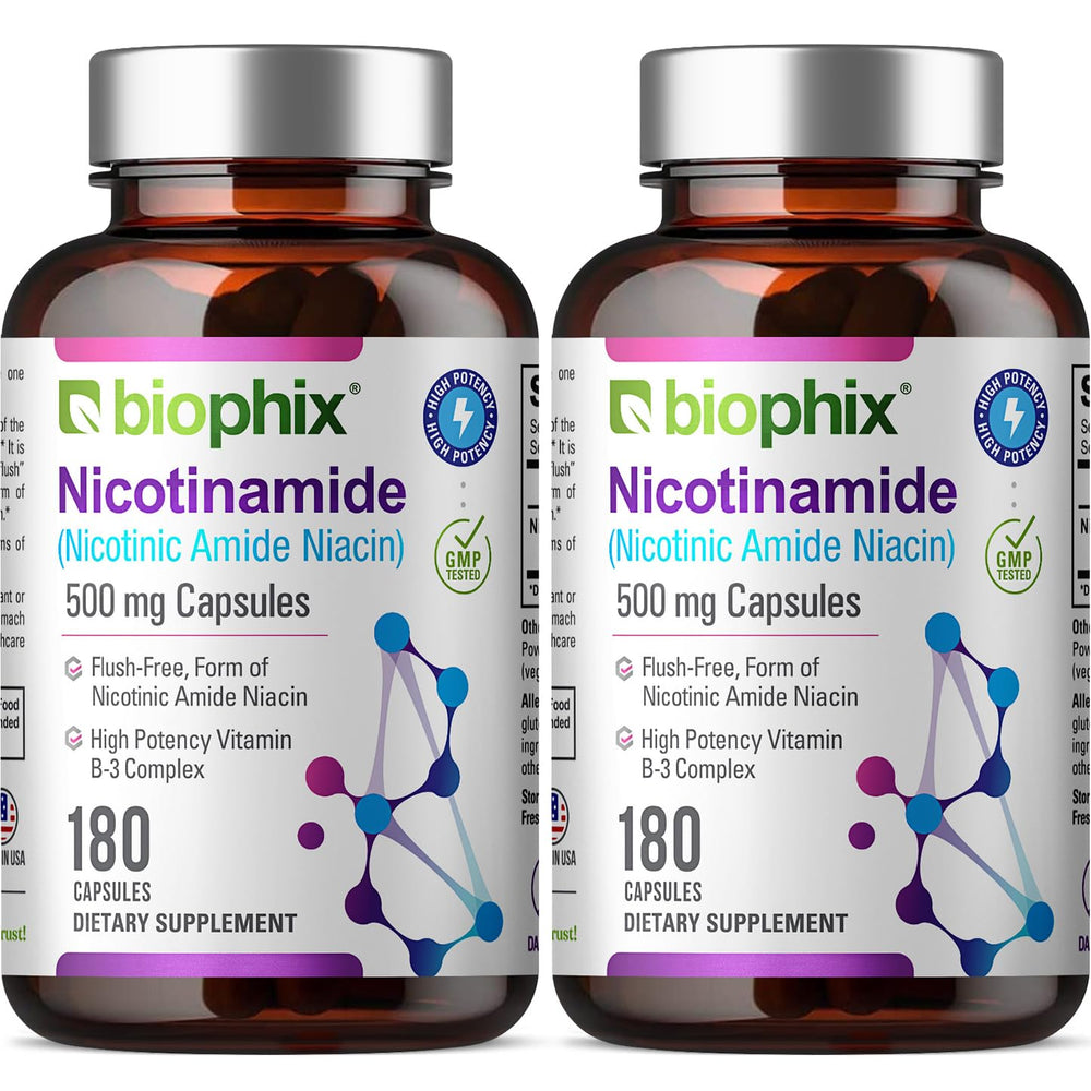 Biophix B-3 Nicotinamide 500 mg bottle - front view